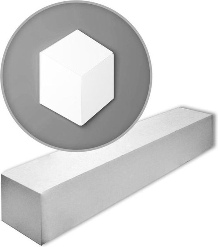 Orac Decor W105-box Set mit 6 geometrischen 3D Wandpaneelen aus Kunstharz in Weiß, 0,46 m2 - Bild 1