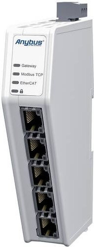 Anybus ABC3128 Gateway EtherCat zu Modbus-TCP in Grau mit Ethernet/LAN und 24 V/DC - Bild 1