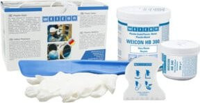 WEICON HB 300 Stahlgefülltes hochtemperaturbeständiges Epoxidharz-System für Reparatur und Formgebung, 0,5 kg, dunkelgrau - Bild 1