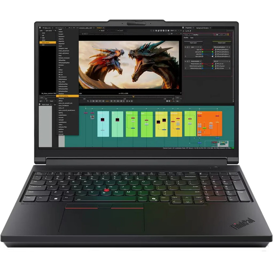 Lenovo ThinkPad P16 G3 Notebook 21RQ005UGE in Schwarz mit 16 Zoll Display, Intel Prozessor, 64 GB RAM und 1000 GB SSD, Windows - Bild 1
