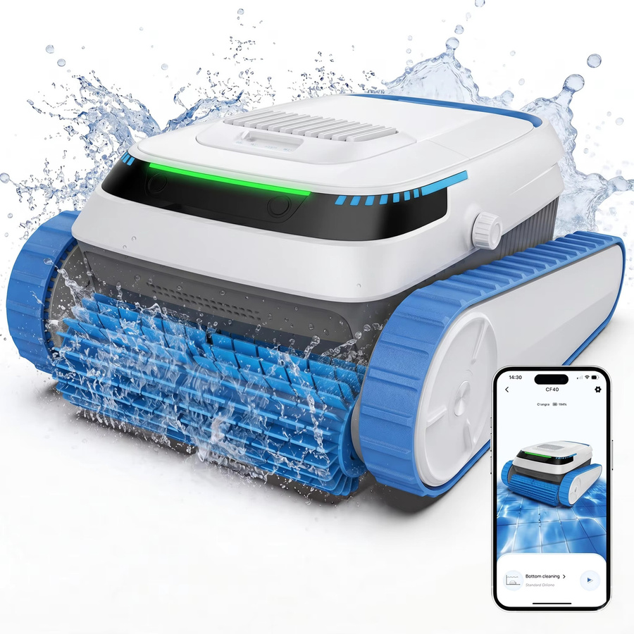 AiRROBO PC20 Kabelloser Poolreinigungsroboter mit App- und Bluetooth-Steuerung, intelligente Navigation, Wandkletterfunktion und 3 Reinigungsmodi, Farbe: Weiß/Beige - Bild 8