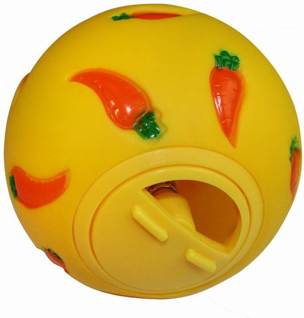 Kaninchen Leckerball, interaktives Kaninchenspielzeug, gelb, 1 Stück - Bild 1