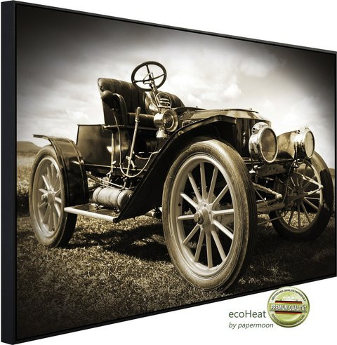 papermoon EcoHeat Infrarotheizung Vintage Retro Auto, bunt mit Matt-Effekt, App-Steuerung und Überhitzungsschutz - Bild 1