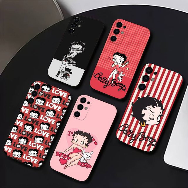 B-Betty Handyhülle B-Boop für Samsung Galaxy S25 S24 S23 S22 S21 S20 Ultra Plus FE Lite in Schwarz - Bild 1