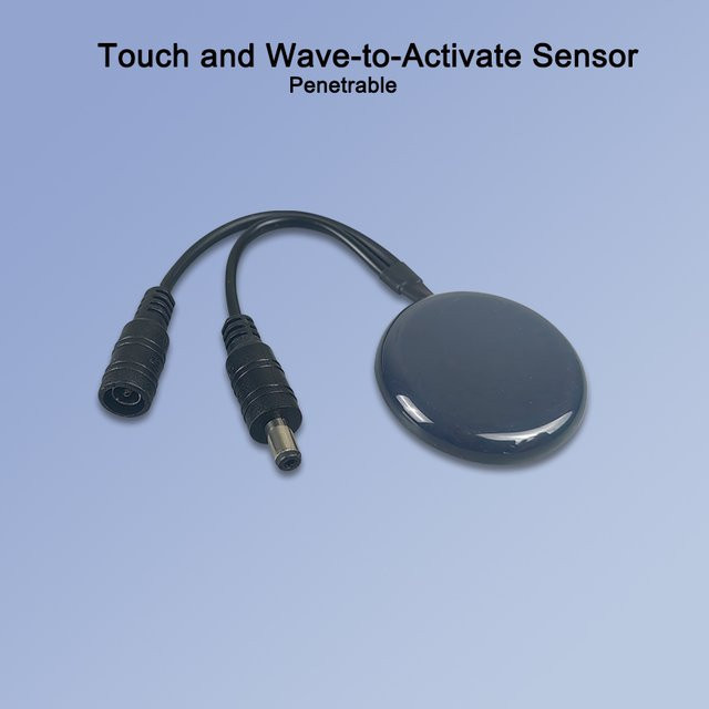IKSLED Touch-Gesten-Sensor-Dimmer für kabellose Installation durch Holz, DC 3,7–24 V, 5 A, zur Steuerung von LED-Streifenlichtern - Bild 1