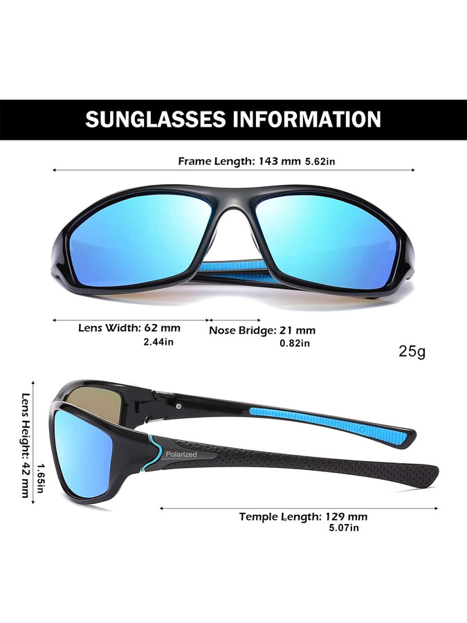AWGSEE Sonnenbrille, Vollrand, Kunststoff, Schwarz, Unisex, polarisiert - Bild 2
