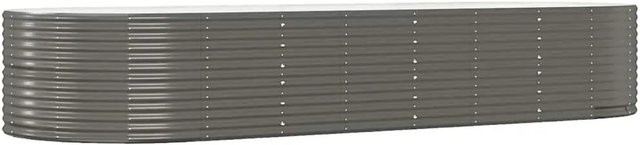 Furnicato Hochbeet aus verzinktem Stahl in Grau, B: 367 cm, T: 140 cm, H: 68 cm - Bild 1
