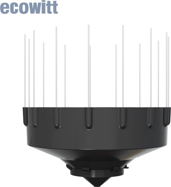 ECOWITT Erhöhter Regentrichter mit Vogelspitzen in Schwarz für WH40 - Bild 1