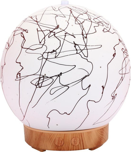 OutsideWorld Aroma Diffusor in Kugelform mit 7-farbigem LED Nachtlicht, Grau - Bild 1