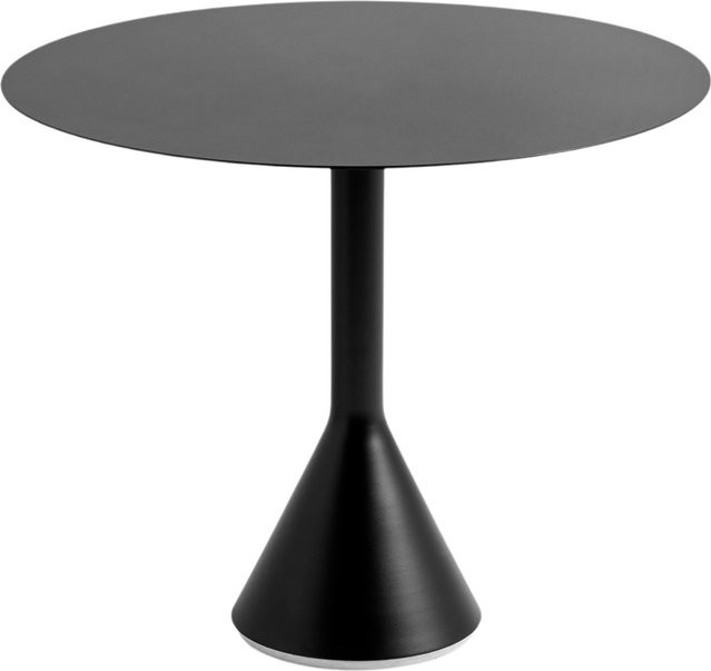HAY Palissade Cone Tisch Rund aus Stahl in Schwarz Matt - Bild 1