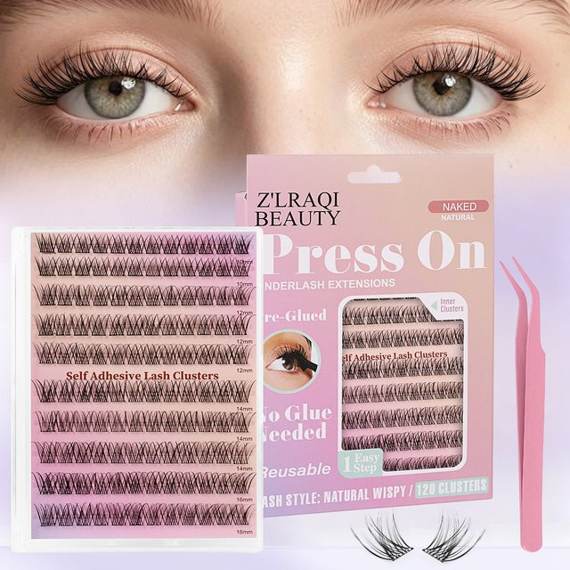 Goodobe Wimpernbüschel Set, 120 Stück, selbstklebend - Bild 1