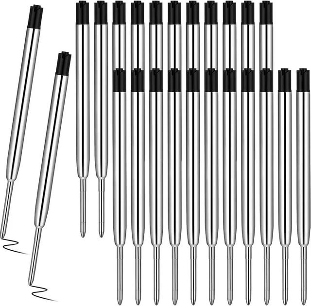 Kugelschreiberminen für Parker-Stifte mit mittlerer Spitze, Set mit blauen und schwarzen Tinten, Metall-Ersatzminen für deinen Bürobedarf - Bild 1