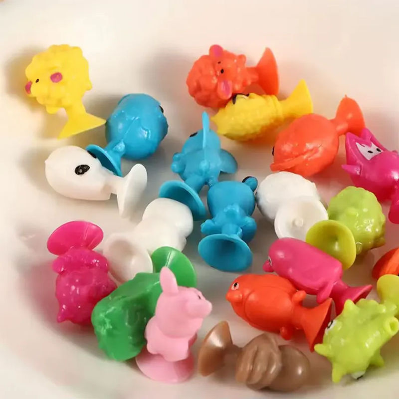 XJM Mini-Saugnapf-Monster Figuren mit Aufbewahrungsbox, mehrfarbige Kunststoff-Dekorationsfiguren für Auto, Büro und Schreibtisch - Bild 5