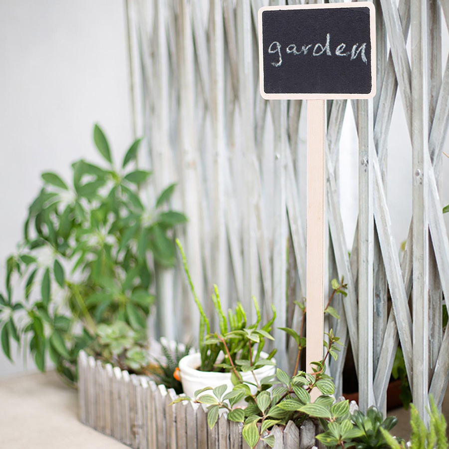 10 Stück Pflanzenschild Etiketten aus Holz in Schwarz von TOMTOP JMS für Garten und Dekoration - Bild 6