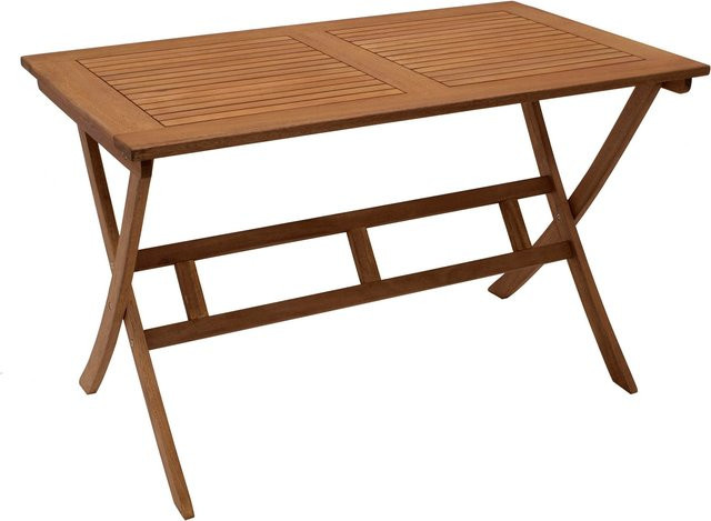 DEGAMO Klapptisch BONITA aus geöltem Eukalyptus Hartholz in Braun, B/T: 120 x 70 cm - Bild 1