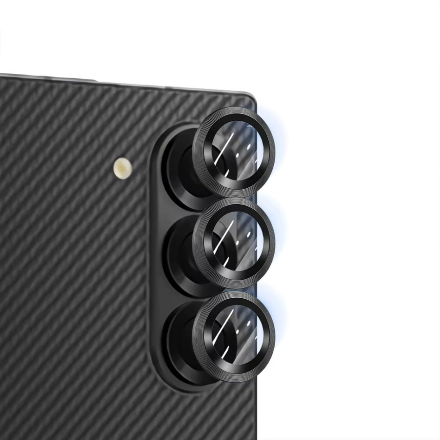 Samsung Galaxy Z Flip/Fold 7 Kamera Schutz Film aus gehärtetem 9H HD Glas mit Metall Ring in Schwarz - Bild 7