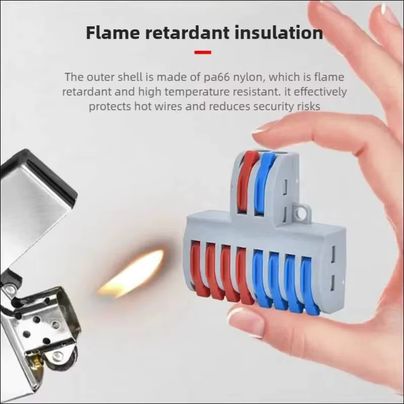 QHJIA Drahtverbinder mit Push-in-Schnellklemmenblöcken und mehreren Eingängen für elektrische Kabel-Pressverbinder und LED-Splitter-Verkabelung - Bild 2
