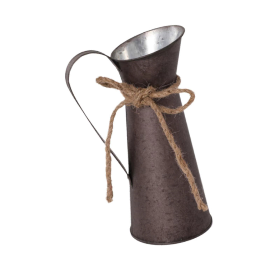 Kesoto Milchkrug-Vase im Retro-Stil aus Metall in Braun - Bild 2