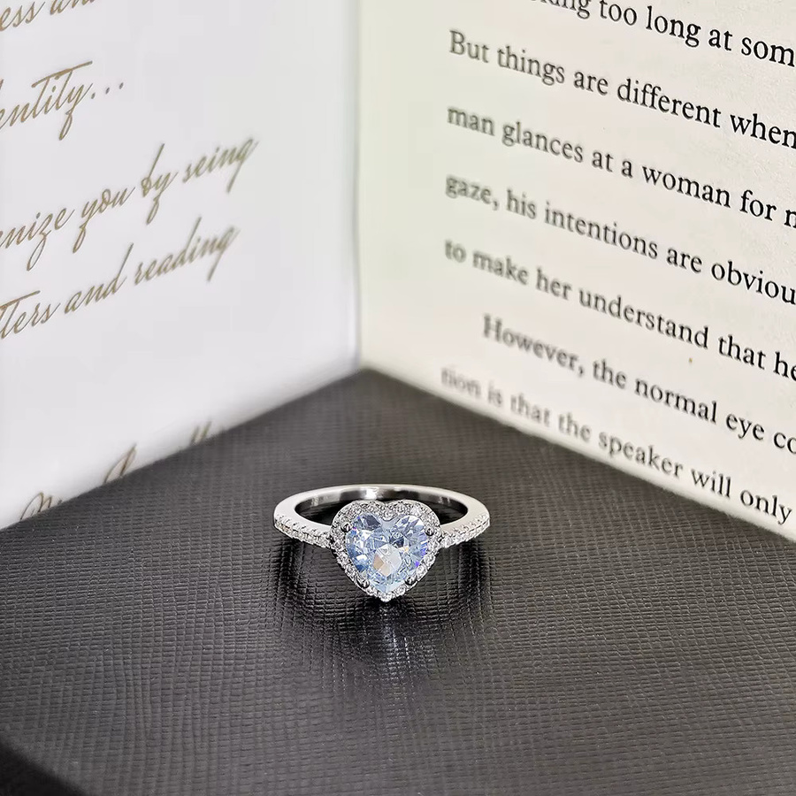 moonso Ring, Herz Form, Rosa, Silber, Damen - Bild 4