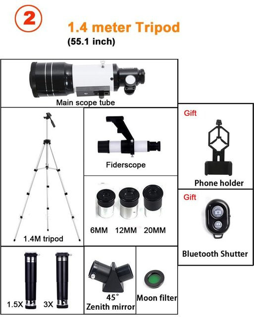 Yiran toy 1 Astronomisches Teleskop Monokular Sternbeobachtung Metall - Bild 1