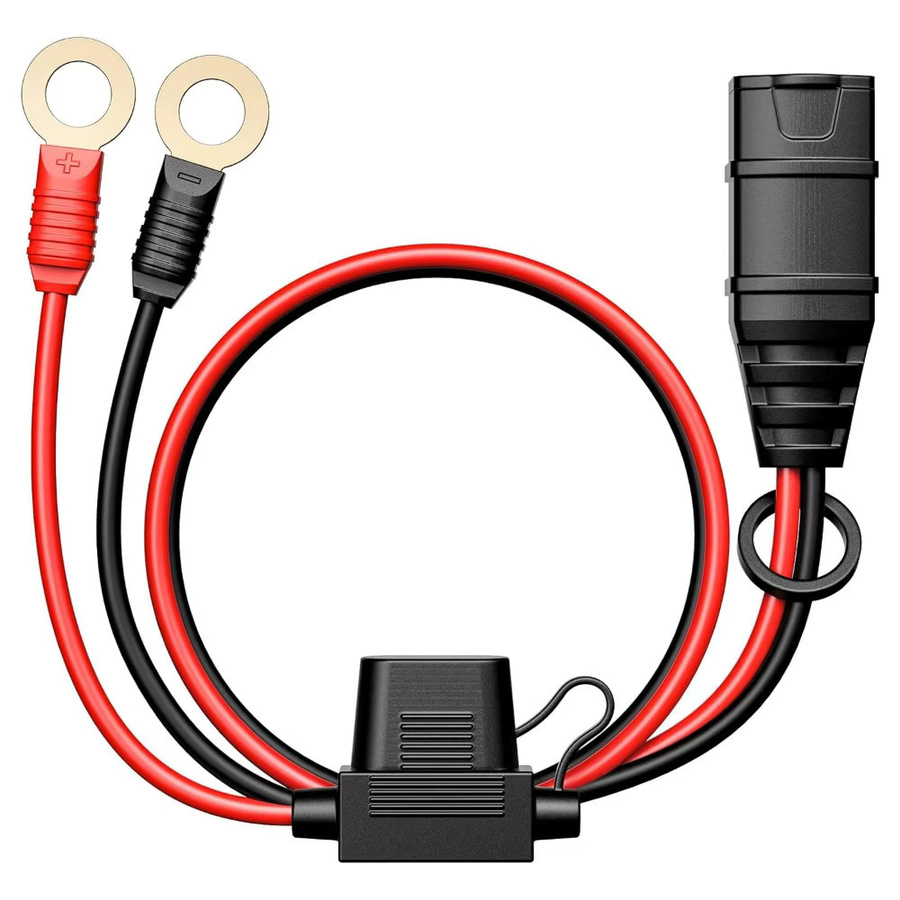Noco Batterieladegerät-Kabelbaum mit X-Connect M6 Ösenklemmen und Barrel-Plug, Länge: 53 cm, Farbe: Rot - Bild 2