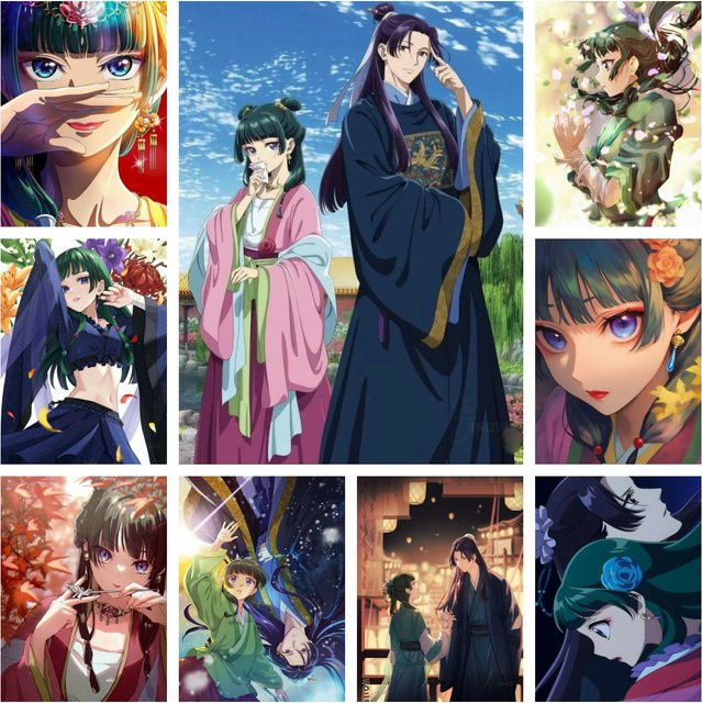 KAYOU 5D-Diamantgemälde The Apothecary Diaries Mao Mao und Jin Shi als Mosaik-Set zum Selbermachen in Multicolour, B/H: 20 x 30 cm - Bild 1