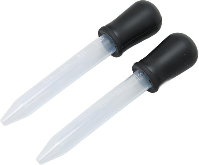 2 Stück Pipetten von Painter mit 5 ml Fassungsvermögen in Schwarz und Transparent aus Silikon und Kunststoff - Bild 1