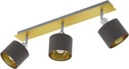 Eglo Spot Valbiano 3er Set aus Stahl in Grau und Gold/Messing, B/T/H: 56 x 7 x 7 cm - Bild 1