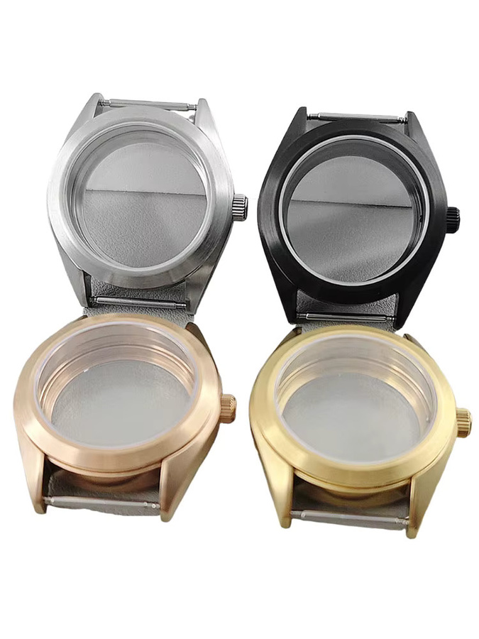 XINGHAN Uhrenteile Crown Case, Silber, 38 mm, Saphirglas, 200 Meter wasserdicht - Bild 3