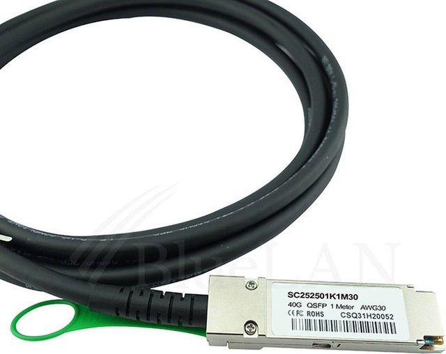 BlueLAN InfiniBand-Kabel QSFP+ Schwarz, Länge: 5 m - Bild 1