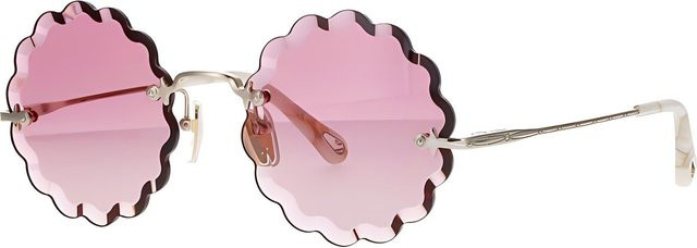Chloé CH0047S Sonnenbrille, rund, randlos, Pink, Damen - Bild 1