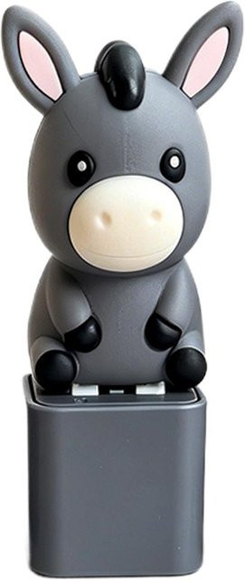 Schlüsselanhänger Affenknopf, LED, Bunte Lichter, gray, Unisex - Bild 1