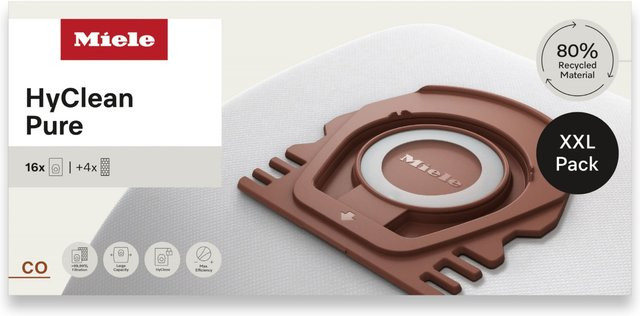 Miele HyClean Pure CO XXL Staubsaugerbeutel, Braun, 16 Stück - Bild 1