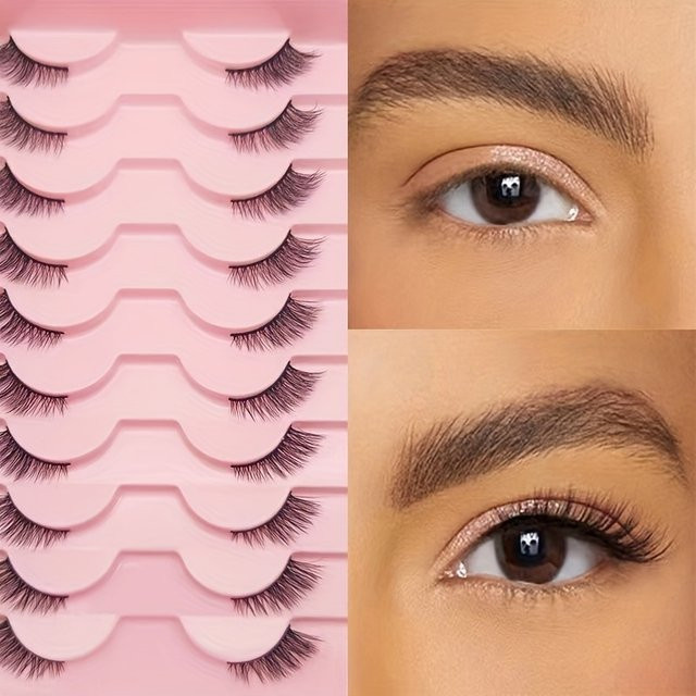 LIMEIKAI Künstliche Wimpern, 10 Paar, 11 mm, natürlich - Bild 1