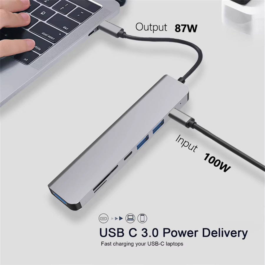 MZX 7-in-1 USB-C Dockingstation mit 4K HDMI und USB-Hub Multi-Adapter für deinen Laptop - Bild 3