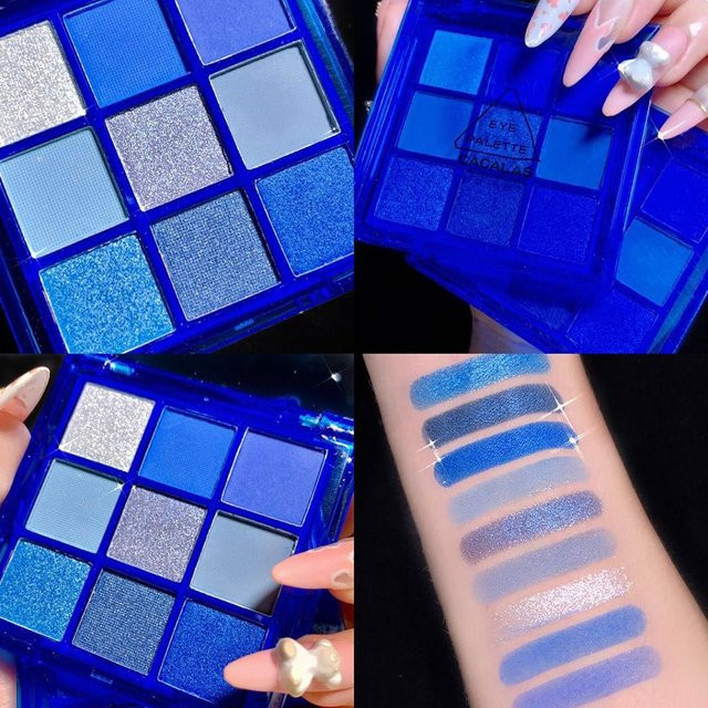 eelhoe Lidschatten-Palette Blue Blood, 9 Farben, matt & glänzend, Unisex - Bild 1
