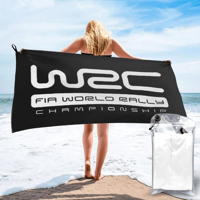 WRC Strandtuch aus weicher Mikrofaser, schnelltrocknend und saugfähig, Farbe: Schwarz, B: 80 cm, L: 160 cm - Bild 1