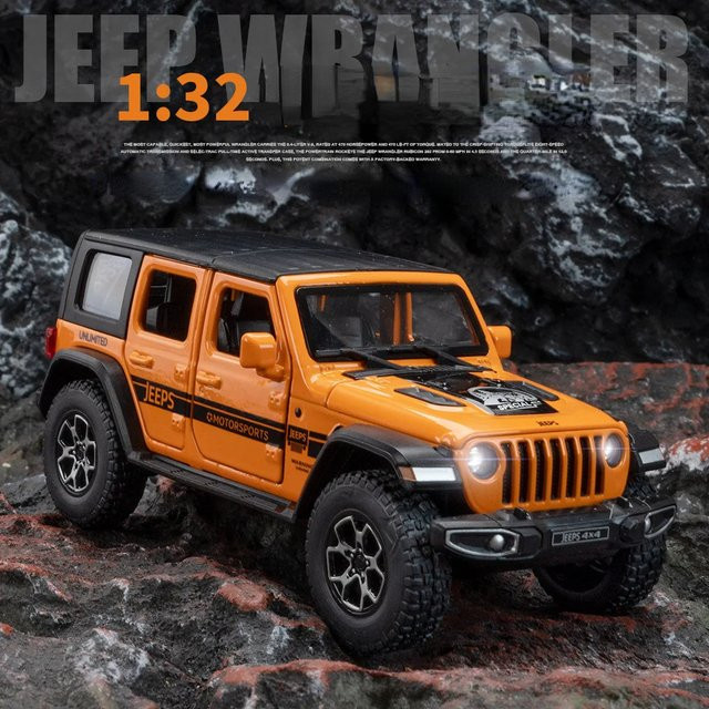 Double Horses Jeep Wrangler, Spielzeugfahrzeug, 1:32, mit Sound und Licht, Metall - Bild 1
