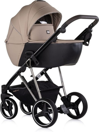 Chipolino Kombikinderwagen Imperium 3 in 1 in Braun mit i-Size Babyschale und Babywanne