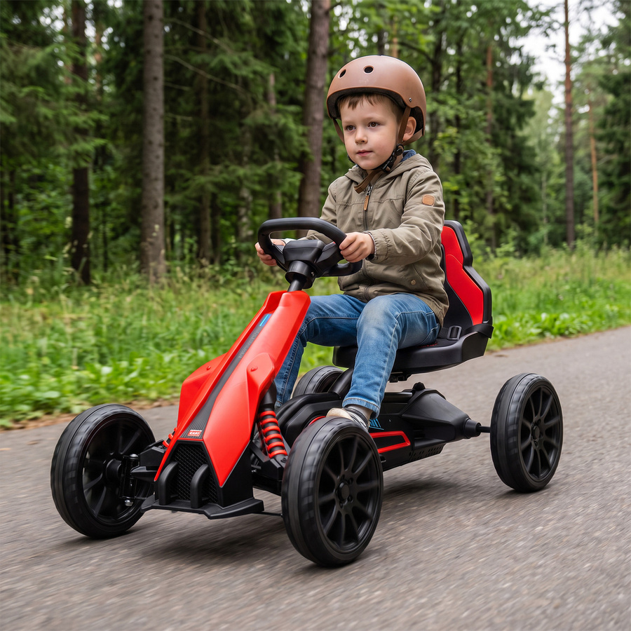 HOMCOM Elektro Go-Kart, Kinderfahrzeug, Rot, ab 3 Jahre - Bild 2