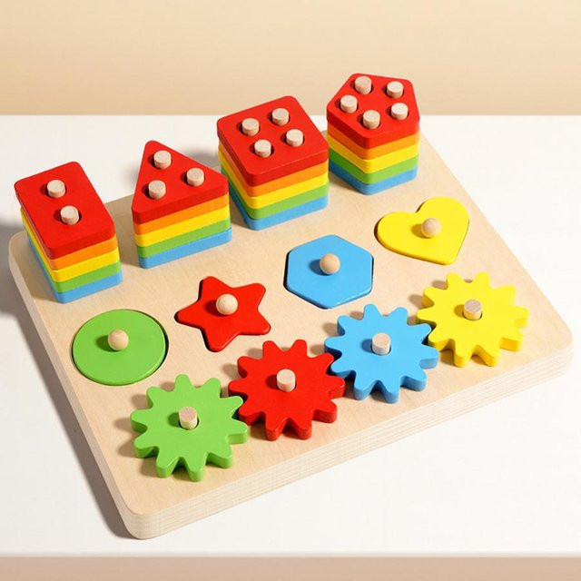 Montessori Lernspielzeug aus Holz, Activity Board, ab 3 Jahre - Bild 1