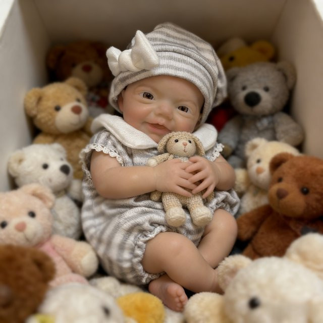Liebliche Wachende Silikon-Reborn-Baby-Puppe Junge, Charlie, 33 cm - Bild 1