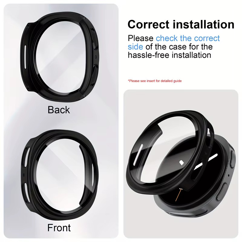 Mlanese Uhrenzubehör, Edelstahl-Metallbänder, Samsung Galaxy Watch 8, Schwarz - Bild 2