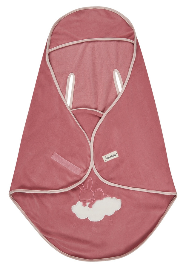 Sterntaler Einschlagdecke Hanni in Pink aus Fleece und Baumwolle - Bild 1