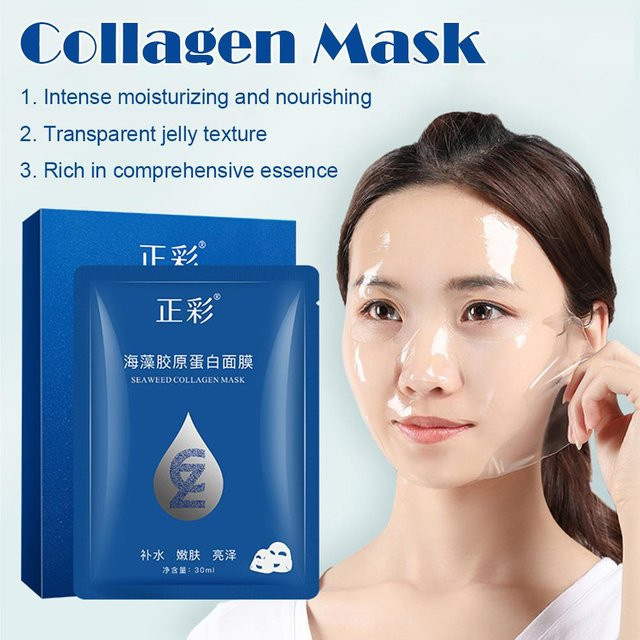 Gesichtsmaske mit Hyaluronsäure und Kollagen, 5 Stück, Unisex - Bild 1