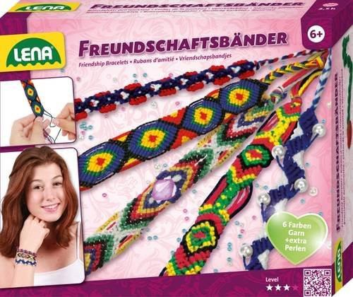 LENA Freundschaftsbänder Bastelset mit buntem Stickgarn - Bild 1