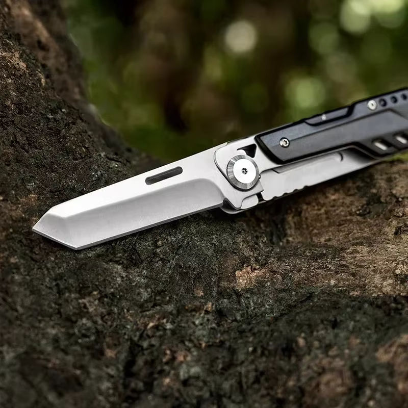 BHBT Multifunktions-EDC Multitool Mini Taschen-Klappmesser mit Schere und Schraubendreher in Silber - Bild 4