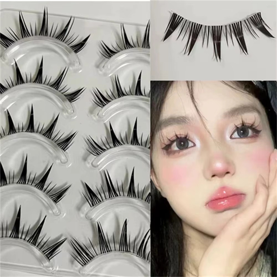 LIMEIKAI False Eyelashes, 5 Paar, natürlich, transparent - Bild 3