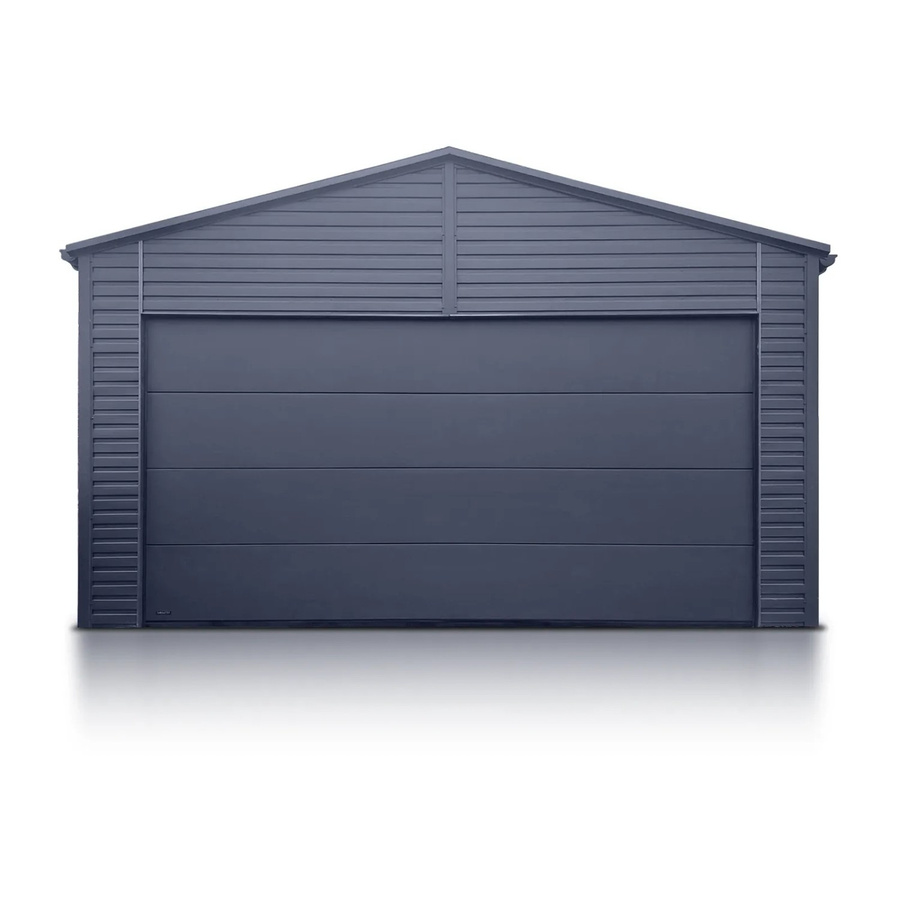 Liderstal Premium Halle aus Trapezprofilblech in Anthrazit/Graphit mit Antrieb, Fenstern und Dachrinne B: 600 cm, T: 800 cm - Bild 2