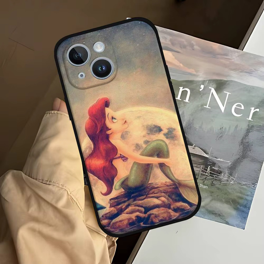 Mesuca Handyhülle mit Meerjungfrauen Prinzessin Motiv für iPhone 11 bis 17 Pro Max in Schwarz und Multicolour aus Silikon - Bild 3
